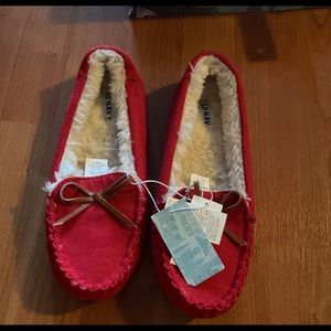 Faux fur slippers
